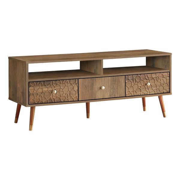 Monarch Specialties Tv Stand, 48 Inch, Console, Storage Cabinet, Living Room, Bedroom, Wood, Walnut I 2835
